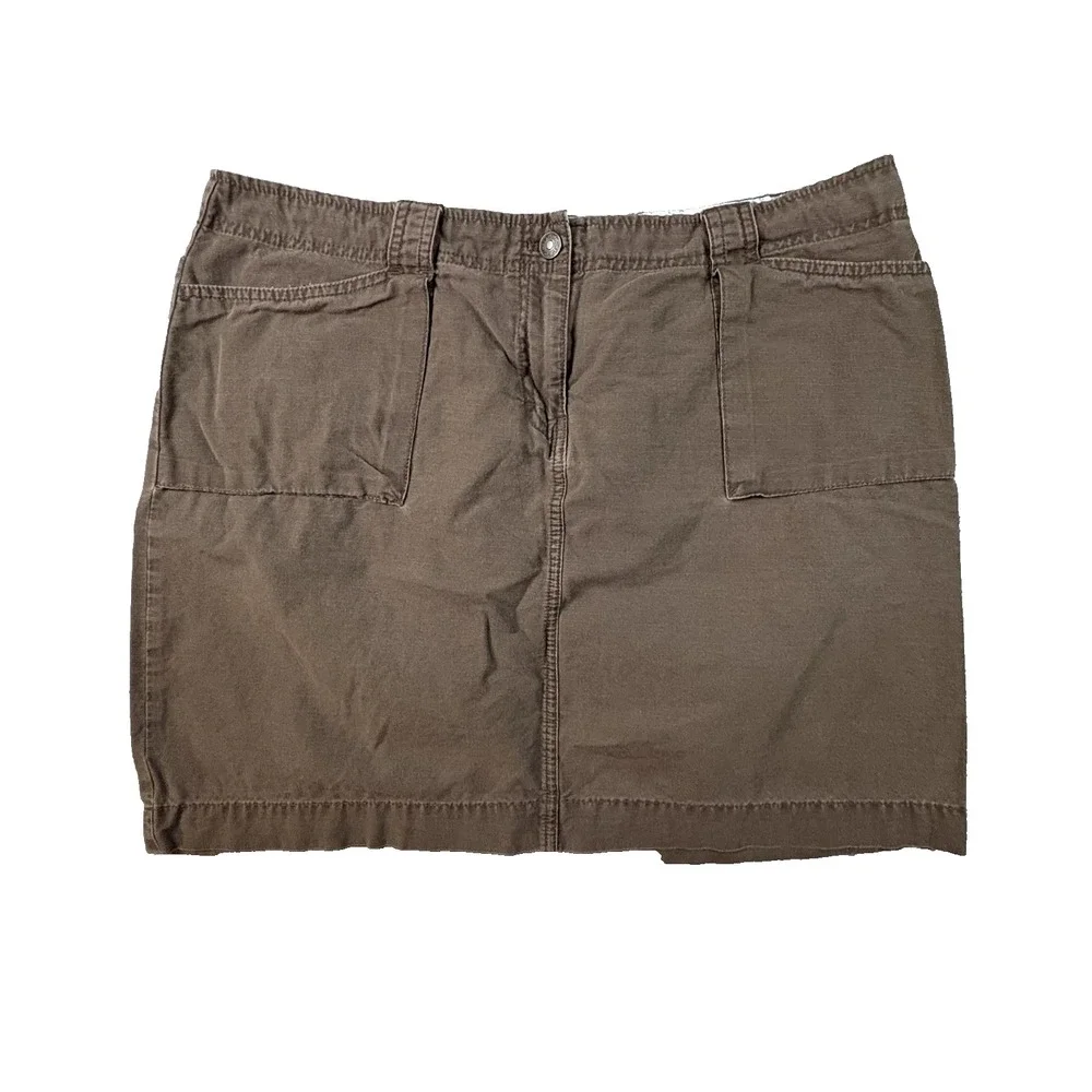 Tommy Hilfiger Women's 16 (37.5x19) Brown Cargo Utility Skirt Y2K SEE DESC
